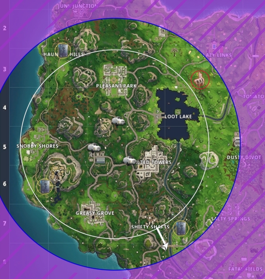 Mapa Fortnite drahokamů a dodávek Mapa Fortnite drahokamů a dodávek
