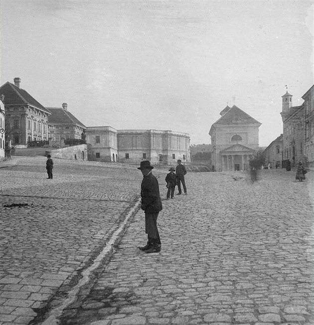 Slavkov u Brna na historickém snímku Františka Krátkého. Kolem roku 1895.