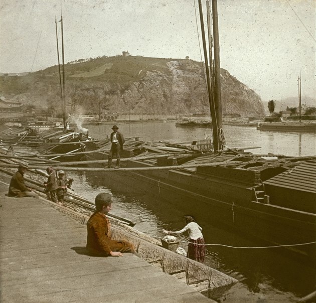 Ústecký pøístav kolem roku 1890