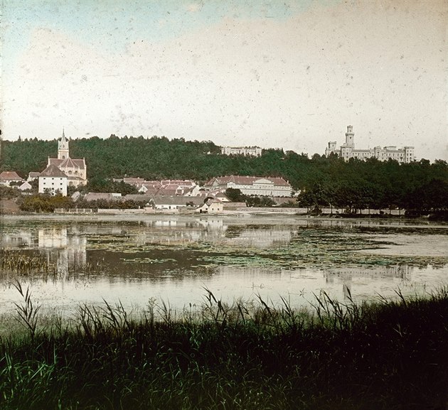 Hluboká nad Vltavou na snímku kolem roku 1890