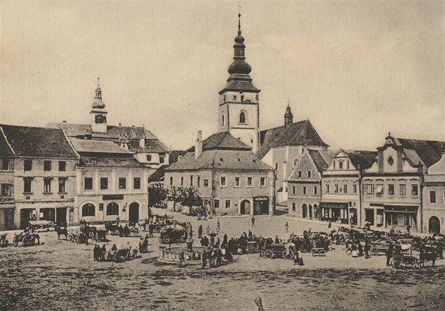 Centrum Pelhøimova kolem roku 1890 