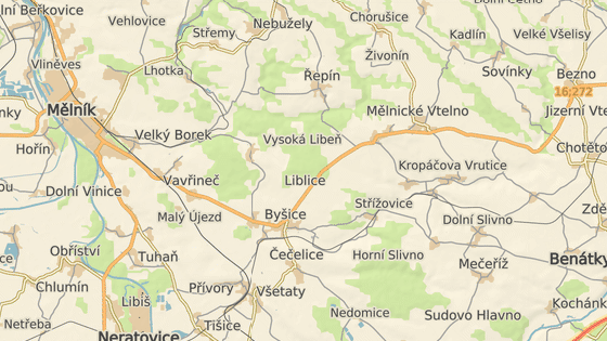 Hajíèek havaroval v katastru obce Byšice na Mìlnicku.