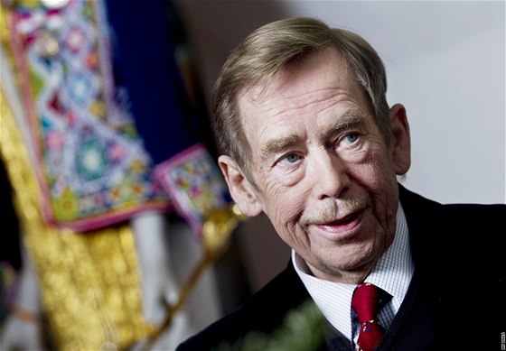 Václav Havel pøi rozhovoru pro MF DNES.