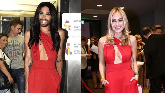 Conchita Wurst a Renata Langmannová v overalu od Lukáše Lindnera