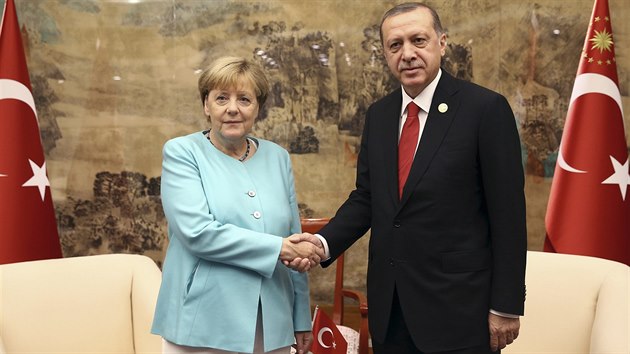 Nìmecká kancléøka Angela Merkelová a turecký prezident Tayyip Erdoğan.