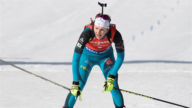 Francouzská biatlonistka Justine Braisazová  skonèila ve stíhacím závodì v Oslu tøetí.