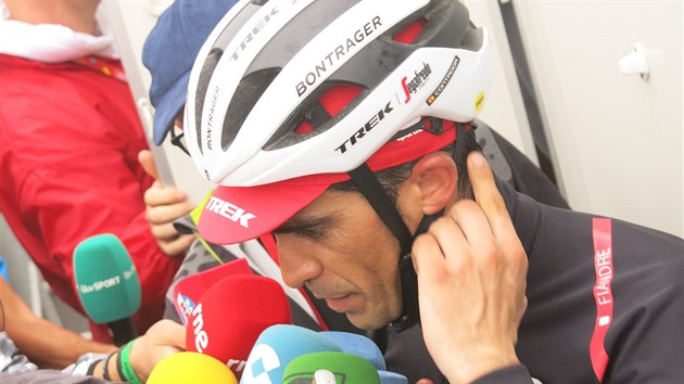 Alberto Contador po sedmnácté etapì španìlské Vuelty.