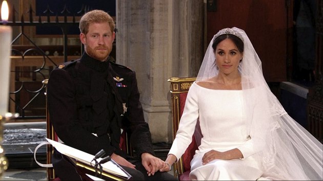 Princ Harry a Meghan Markle se vzali v kapli svatého Jiøí na hradì Windsor 19. kvìtna 2018.