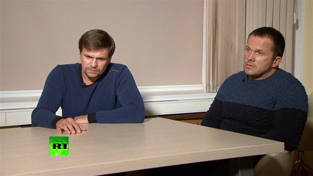 Snímek poøízený z rozhovoru Alexandra Miškina a Anatolije Èepigy pro televizi RT