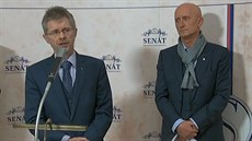 Senátoøi Miloš Vystrèil i Ivo Valenta pøedstavili ústavní stížnost na systém...