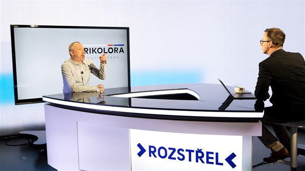Lídr hnutí Trikolóra Václav Klaus mladší v diskusním poøadu Rozstøel. (11. èervna 2019)