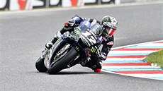 Maverick Vi&#241;ales z týmu Monster Energy Yamaha bìhem kvalifikace na MotoGP...