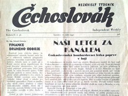Èasopis Èechoslovák z 20. záøí 1940, který referuje o prvním náletu 311....