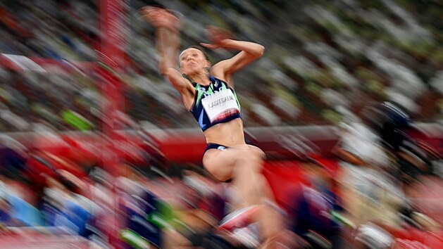 Ruská výškaøka Marija Lasickeneová na olympijských hrách v Tokiu