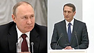 Ruský prezident Vladimir Putin a šéf civilní rozvìdky Sergej Naryškin