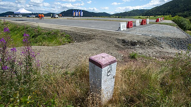 Konec polské dálnice v blízkosti hranice Polska a Èeské republiky (15. èervence 2022)