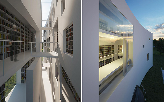 Vizualizace nové knihovny v Turnovì od studia A69 – architekti
