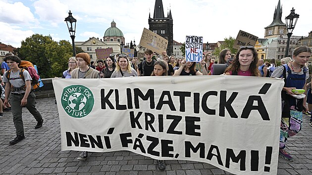 Stávka za klima, kterou uspoøádalo studentské ekologické hnutí Fridays for Future (9. záøí 2022)