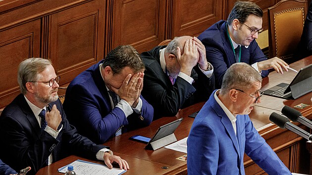 Projev Andreje Babiše vzbudil u èlenù vlády rozporuplné reakce. (2. záøí 2022)