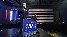Joe Biden pøi zahájení autosalonu v Detroitu