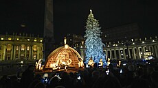 Vánoèní stromek na námìstí ve Vatikánu (3. prosince 2022)