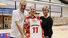 Nová posila basketbalistek Slavie Praha Kateøina Suchanová, rozená Elhotová,...