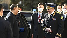 Èínský prezident Si in-pching po pøíletu do Ruska (20. bøezna 2022)