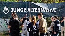Protest Junge alternative, mládežnické organizace AfD (29. øíjna 2022)