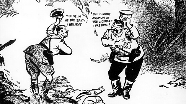 Kresba Hitlera a Stalina od Davida Lowa, jež vyšla v listu Evening Standard 20. záøí 1939