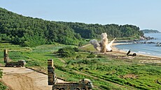 Testování amerických balistických raket ATACMS v Jižní Koreji (5. èervence 2017)