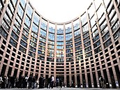 Budova Evropského parlamentu ve Štrasburku ve Francii.