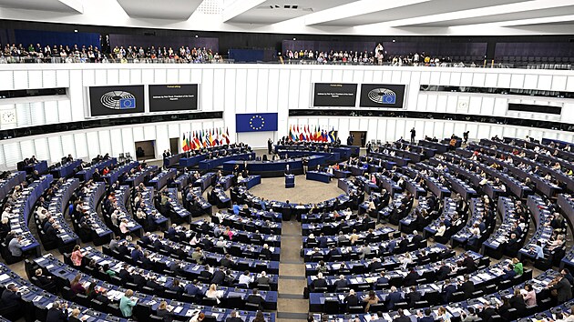 Prezident Petr Pavel promluvil pøed Evropským parlamentem ve Štrasburku. (4. øíjna 2023)