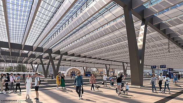 Projekt nového nádraží od nizozemských architektù myslí i na jeho okolí.