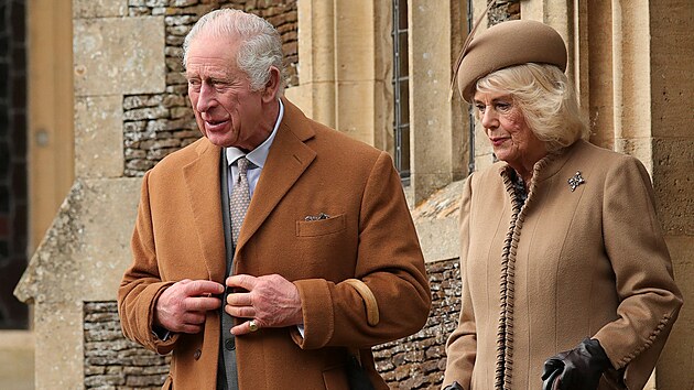 Britský král Karel III. a jeho cho Camilla (2023)