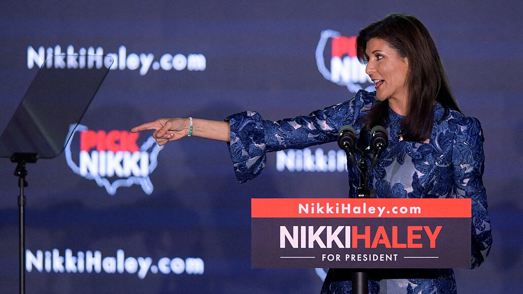 Nikki Haleyová na setkání s pøíznivci po primárkách v New Hampshire (23. ledna...