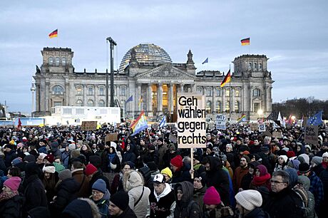 Demonstrace v Berlínì proti AfD (21. ledna 2024)