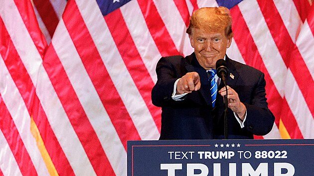Donald Trump vystoupil ve svém sídle Mar-a-Lago na Floridì. (6. bøezna 2024)