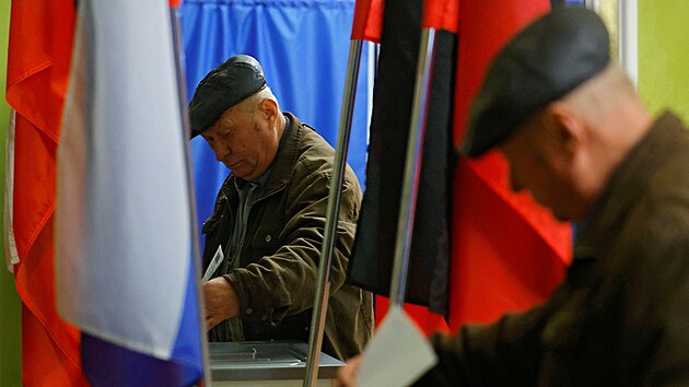 Ruské prezidentské volby v okupovaném Donìcku (16. bøezna 2024)