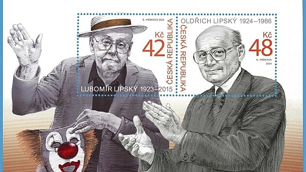 Pøíležitostný poštovní aršík pøipomíná slavné pelhøimovské rodáky – Lubomíra Lipského a jeho bratra Oldøicha.