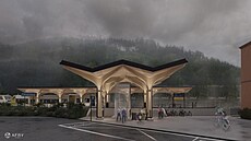 Budoucí podoba nádraží v Chrastavì