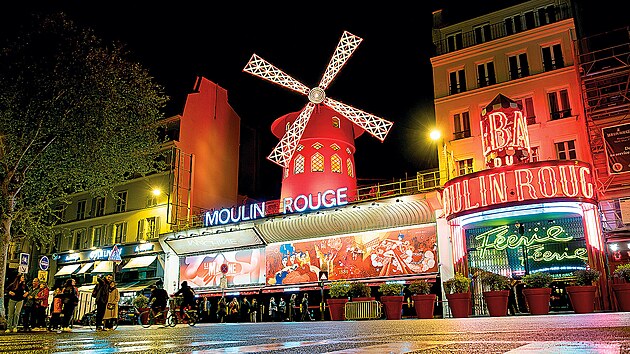 Proslulá tanèírna Moulin Rouge (Èervený mlýn) vznikla na úpatí Montmartru v roce 1889.
