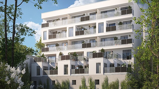 Plánovaný bytový komplex Potamos v centru Brna má být složený ze dvou budov....