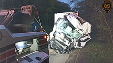 Noèní nehoda tøí kamionù zastavila provoz na hlavním tahu na Slovensko u...