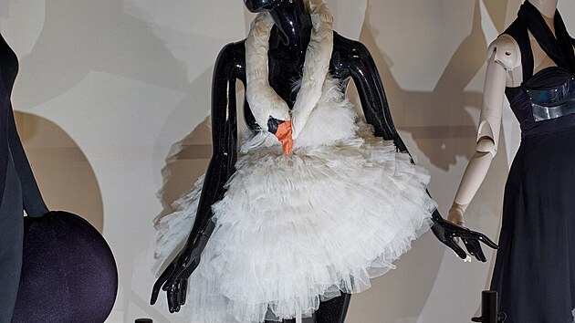 Na zaèátku roku 2024 byly šaty vystaveny v Londýnì v rámci výstavy Rebel: 30 let londýnské módy v Muzeu designu (Design Museum).