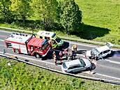 Dopravní nehoda na silnici I/6 u Èichalova. (13. kvìtna 2024)