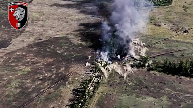 Ukrajinci znièili deset ruských vojenských vozidel najednou