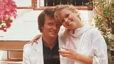 Vlastimil Harapes a Tereza Herz Pokorná na její svatbì (1987)