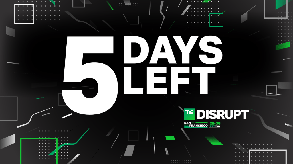 5 days left to get your early-bird Disrupt passes