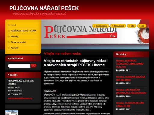 www.pujcovnapesek.cz