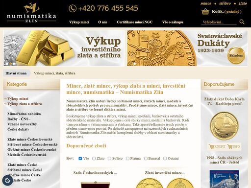 www.numismatika-zlin.cz